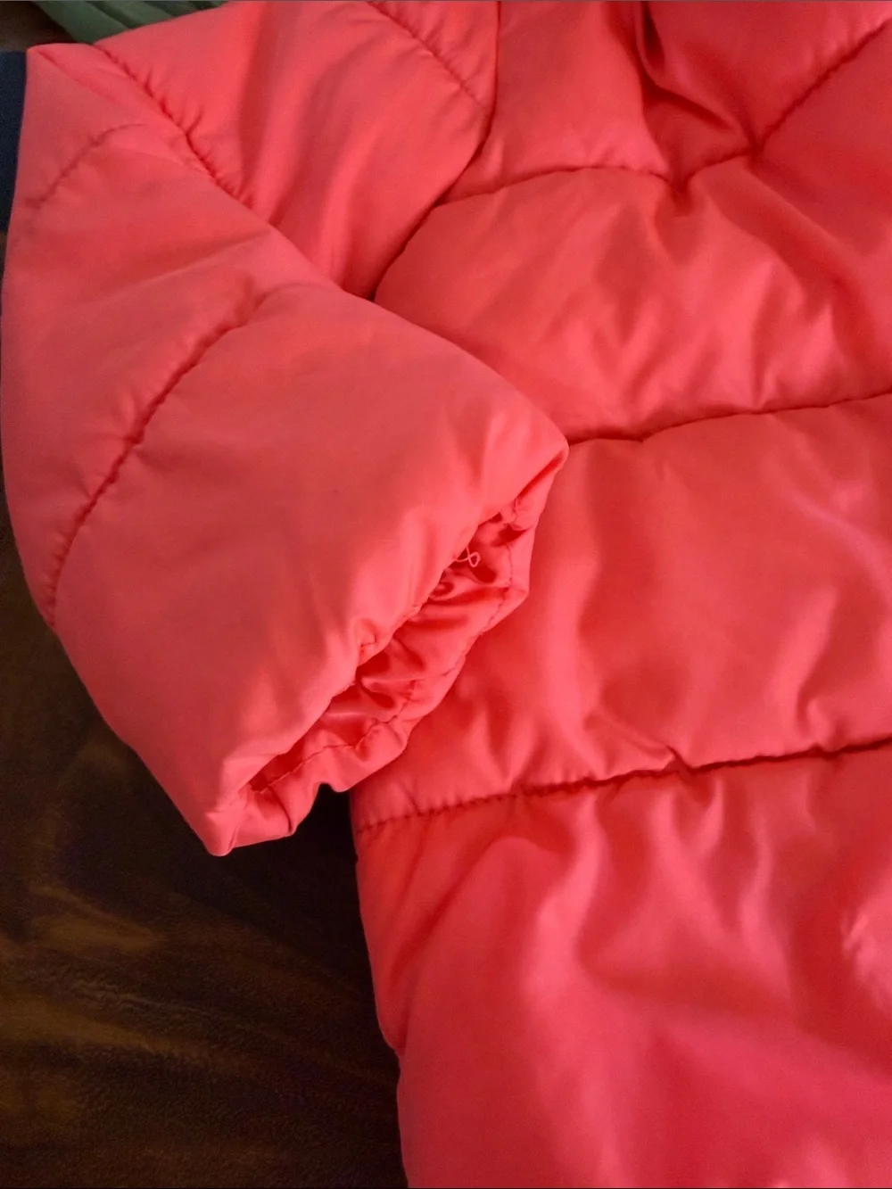 The Children's Place Hooded Puffer Jacket in Bright Coral